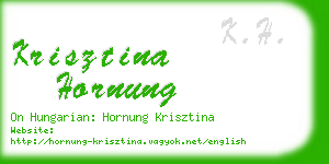 krisztina hornung business card
